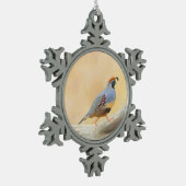 Gambrel's kwartels tin sneeuwvlok ornament (Links)