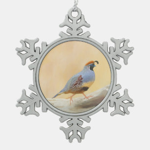 Gambrel's kwartels tin sneeuwvlok ornament