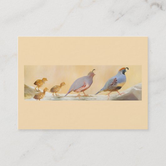 Gambrel's kwartels visitekaartje (Achterkant)