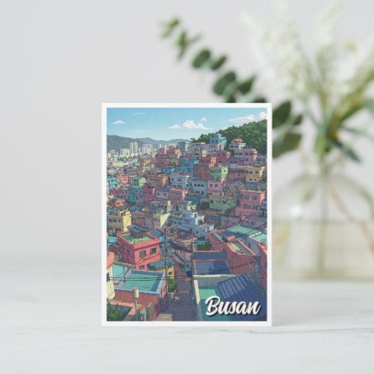 Gamcheon Cultural Village Busan Reizen Briefkaart (Staand voorkant)