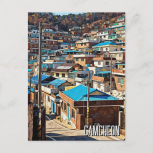 Gamcheon Cultureel Dorp Busan Reis Briefkaart