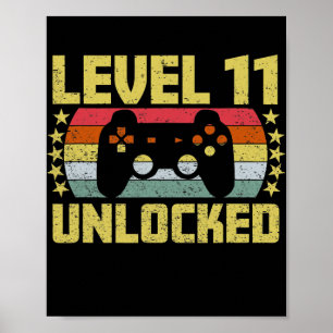 game 11e verjaardag cadeau 11-jarige jongen poster