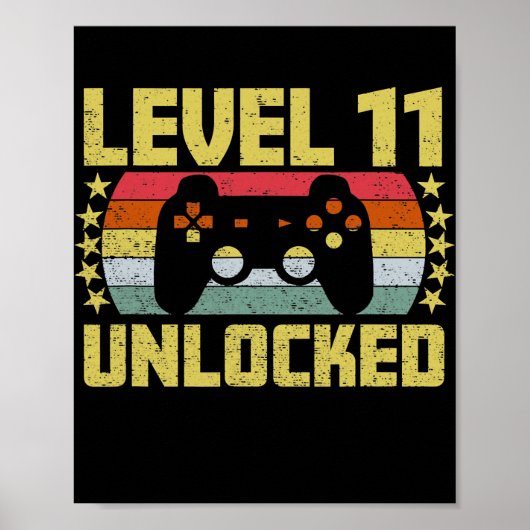  game 11e verjaardag cadeau 11-jarige jongen poster (Voorkant)