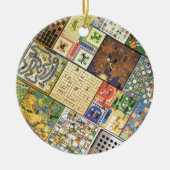 Game aan!  Board-games Keramisch Ornament (Voorkant)