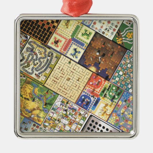 Game aan!  Board-games Metalen Ornament (Voorkant)
