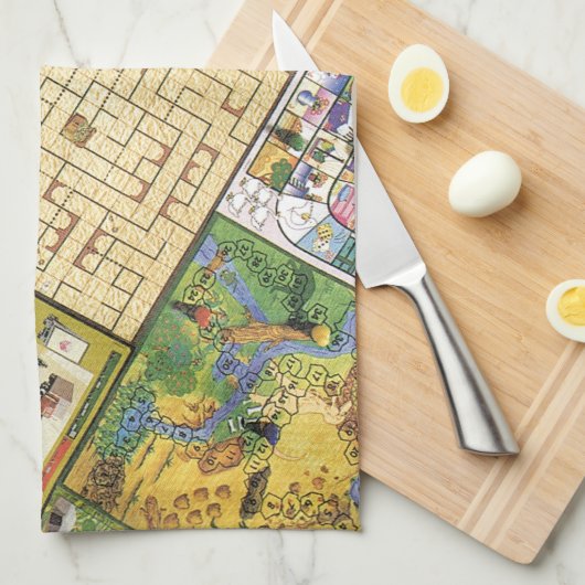 Game aan!  Board-games Theedoek (Quarter Fold)