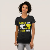 Game aan, gezicht uit t-shirt (Voorkant volledig)