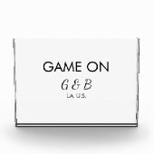 Game aan het toevoegen van koppelnaam bruiloft fee fotoblokken (Voorkant)