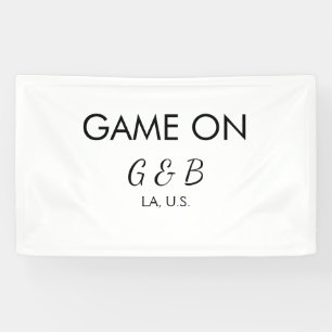Game aan het toevoegen van koppelnaam bruiloft fee spandoek