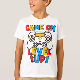Game Aan Niveau Omhoog Funny Verjaardag Jongen Gam T-shirt