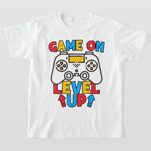 Game Aan Niveau Omhoog Funny Verjaardag Jongen Gam T-shirt (Laagn)