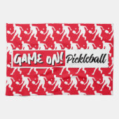 Game aan! Pickleball Towel - Stijl 1 Theedoek (Horizontaal)