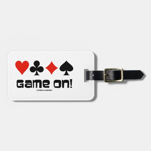 Game aan! (Vier kaarteenheden) Bagagelabel (Voorkant horizontaal)