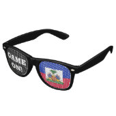Game aan! Zonnebrillen & Haïtiaanse vlag/sportfan (Gekanteld)