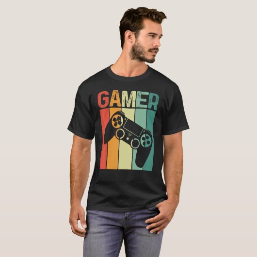 Game Addicate Console Retro Gaming Online Adult Ga T-shirt (Voorkant volledig)