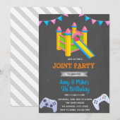 Game and bounce house joint party kaart (Voorkant / Achterkant)