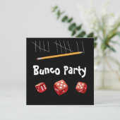 Game and Bunco Dice Invitation Kaart (Staand voorkant)