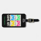 Game Art  Gamepad Retro Controller Gamers Bagagelabel (Voorkant horizontaal)