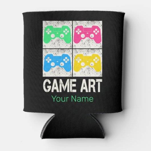 Game Art  Gamepad Retro Controller Gamers Blikjeskoeler (Voorkant)