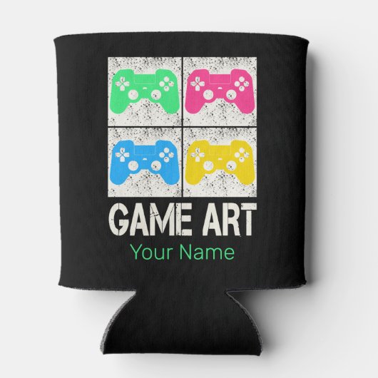 Game Art  Gamepad Retro Controller Gamers Blikjeskoeler (Achterkant)