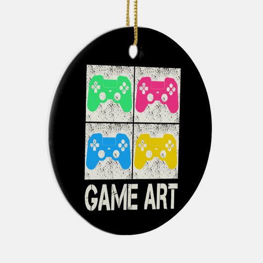 Game Art  Gamepad Retro Controller Gamers Keramisch Ornament (Rechts)
