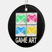 Game Art  Gamepad Retro Controller Gamers Keramisch Ornament (Links)