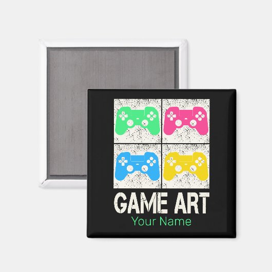 Game Art  Gamepad Retro Controller Gamers Magneet (Voorkant / Achterkant)