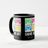 Game Art  Gamepad Retro Controller Gamers Mok (Voorkant links)