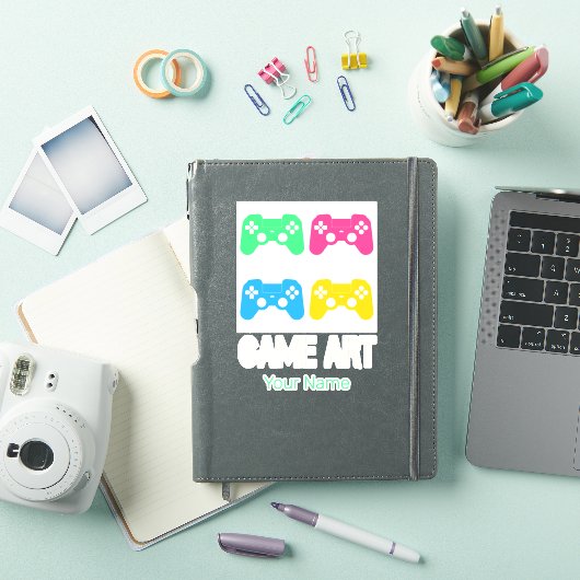 Game Art  Gamepad Retro Controller Gamers Sticker (iPad Cover)