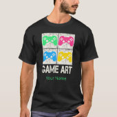 Game Art  Gamepad Retro Controller Gamers T-shirt (Voorkant)