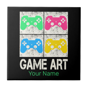 Game Art Gamepad Retro Controller Gamers Tegeltje