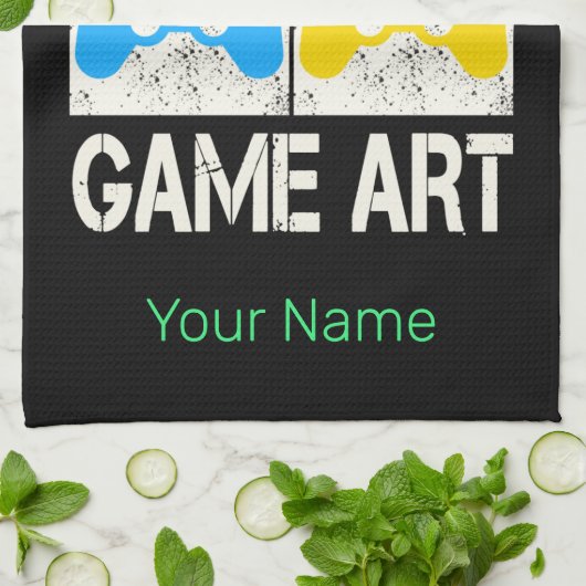 Game Art  Gamepad Retro Controller Gamers Theedoek (Gevouwen)