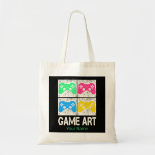 Game Art Gamepad Retro Controller Gamers Tote Bag
