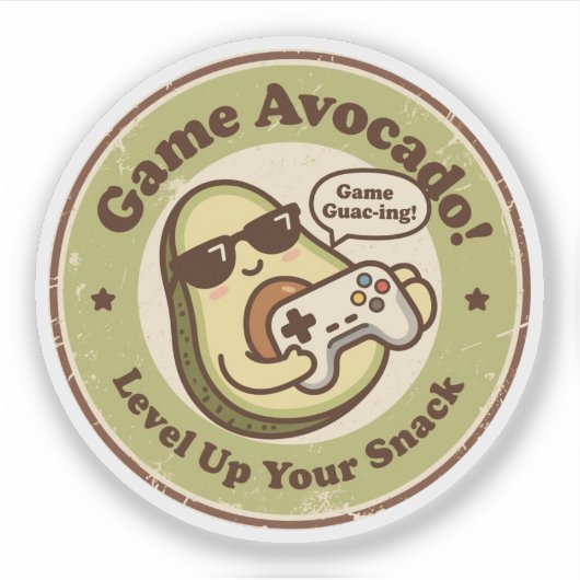Game Avocado! Verhoog je Snack Niveau Sticker (Voorkant)