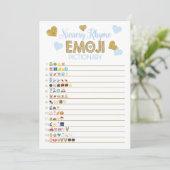 Game Baby shower Nursery Rhyme & Price heeft gelij Kaart (Staand voorkant)