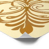 Game Bird Wild Turkije en Jasmijn bloemen Poster (Hoek)