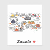 Game Board Kaart Sticker (Vel)