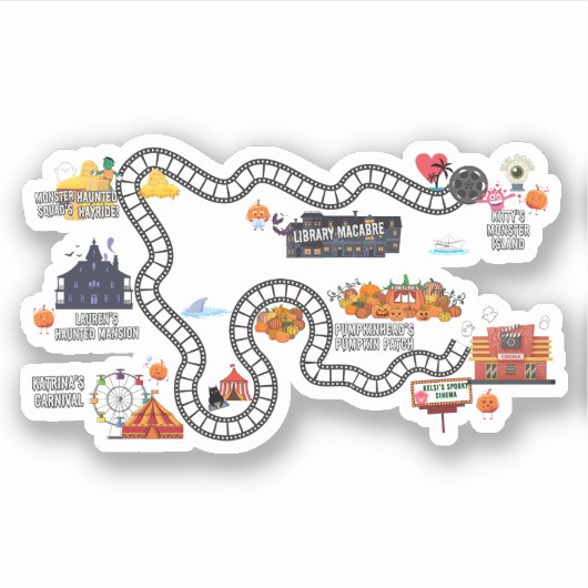 Game Board Kaart Sticker (Voorkant)