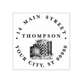 Game Boards en Spellen Naam Retouradres Rubberstempel (Afrduk)