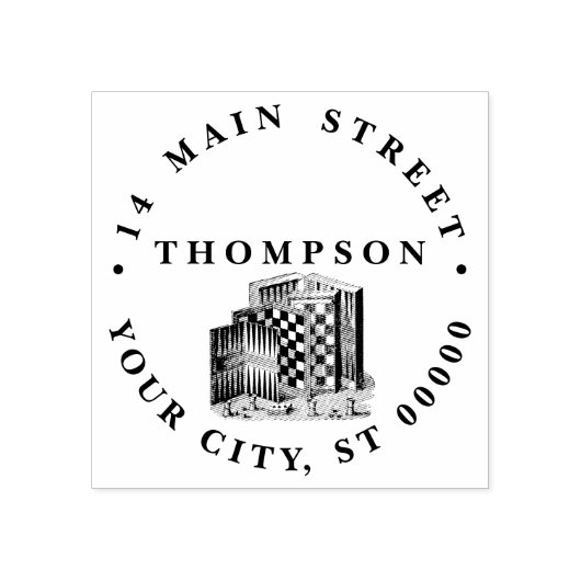  Game Boards en Spellen Naam Retouradres Rubberstempel (Afrduk)