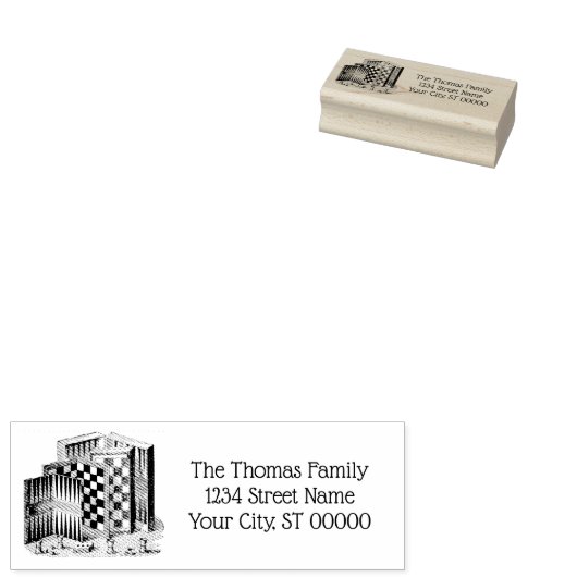  Game Boards en Spellen Naam Retouradres Rubberstempel (Gestempeld)