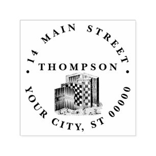  Game Boards en Spellen Naam Retouradres Zelfinktende Stempel