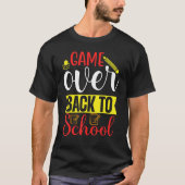 Game Book Pencil Over Back To School Portable Tabl T-shirt (Voorkant)