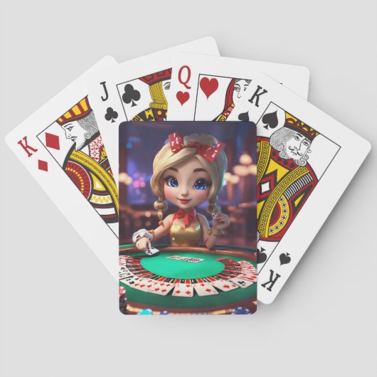 "Game Boy Casino: 3D Dice Delight" Pokerkaarten (Achterkant)