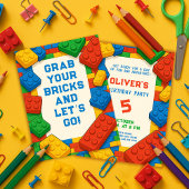 Game Building Blocks Verjaardagsfeest Kaart