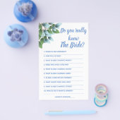 Game Card Ken je de Bride echt? Flyer (Enkel)