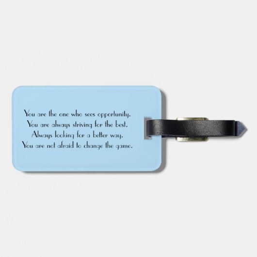 Game Changer Bagagelabel (Achterkant horizontaal)