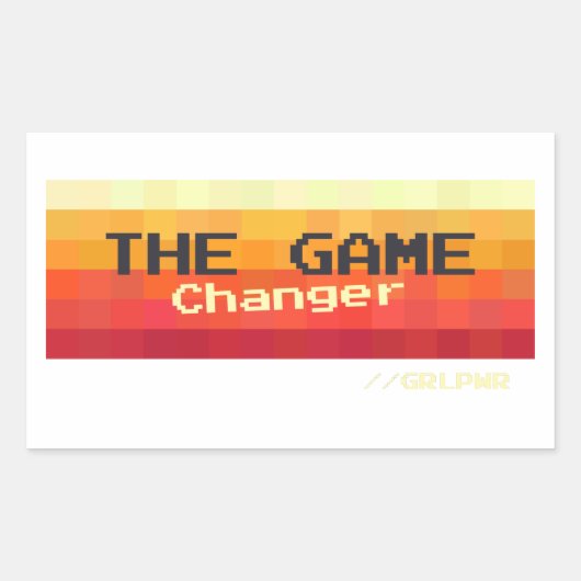 Game Changer Girl Power Rechthoekige Sticker (Voorkant)