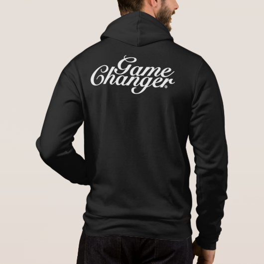 "Game Changer" Mannen Bella+Canvas Zip-Up Hoodie (Achterkant)