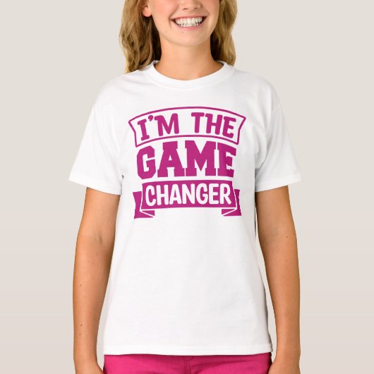 Game Changer Meisjes T-shirt – Motivatie Kinder (Voorkant)